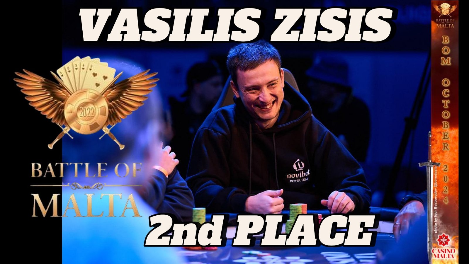 Νέο “χτύπημα” από τον Βασίλη Ζήση στο Battle of Malta κατέκτησε την 2η θέση για €160.800 !!!