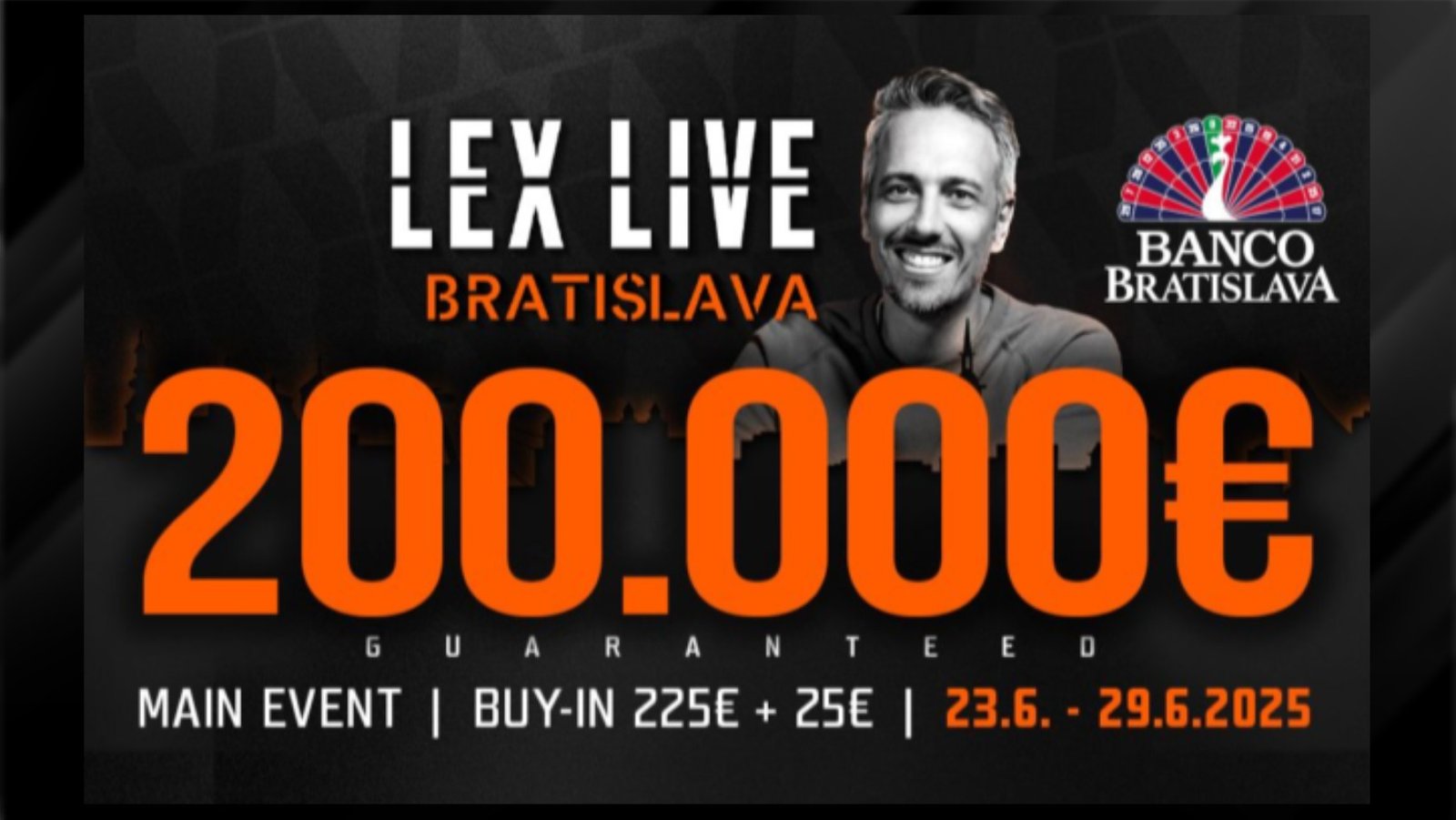 Η PokerStars φέρνει το Lex Live στη Μπρατισλάβα με τη στήριξη του Banco Casino