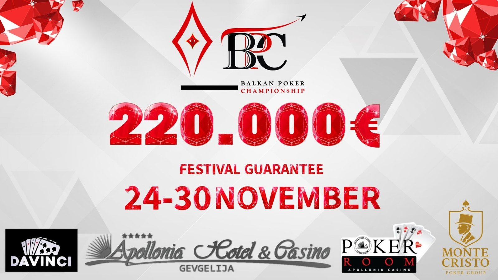 Ανακοινώθηκαν οι ημερομηνίες για το Balkan Poker Championship #3