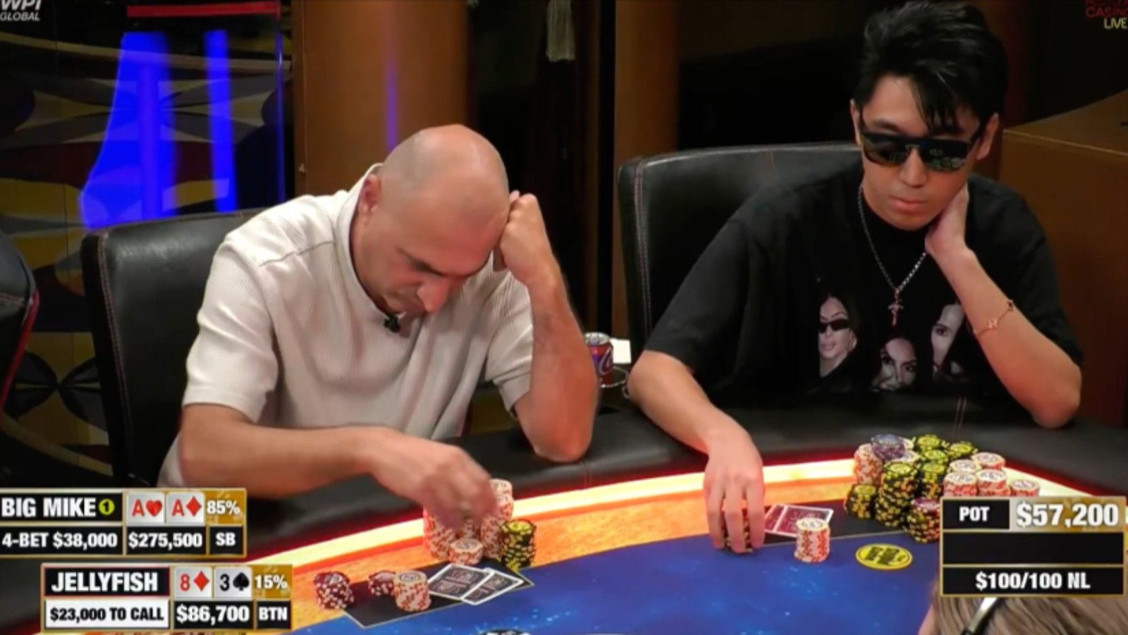 Hustler Casino: Παίκτης Τιτλάρει και “πετάει” $100Κ με 8-3 offsuit απέναντι σε άσους!