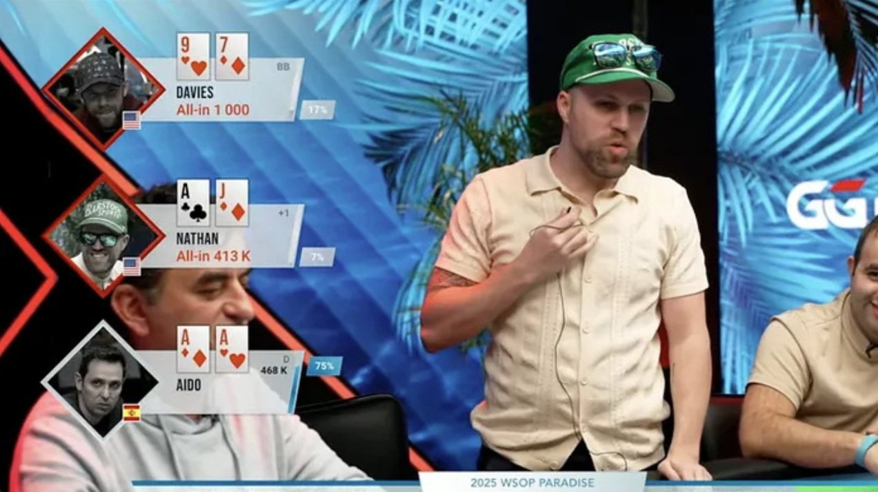 WSOP Paradise: Αποκλεισμός για τον “Barstool Nate” μετά από μοιραίο misclick