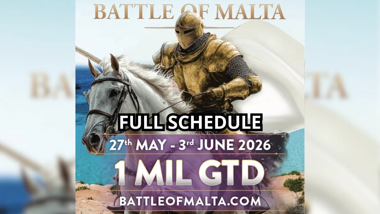 Ανακοινώθηκε το πλήρες πρόγραμμα του Battle of Malta με €1,000,000 GTD