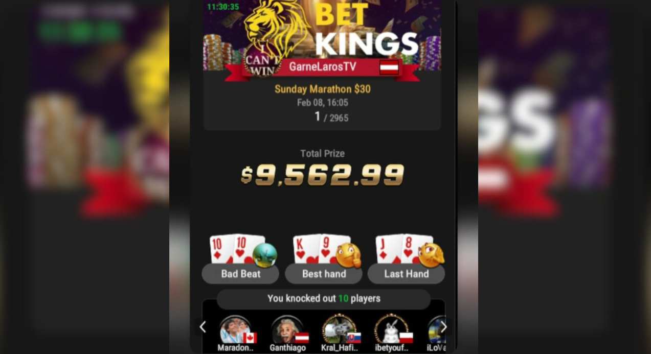 Online Poker: Πρωτιά και $9.562 για τον Γιώργο Γαρνελή