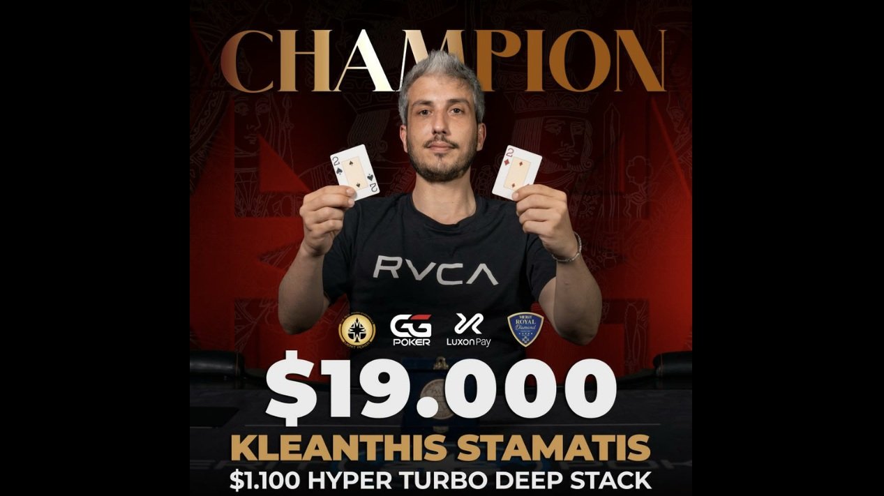 Merit: Πρωτιά για τον Κλεάνθη Σταμάτη στο $1K Hyper Turbo Deepstack