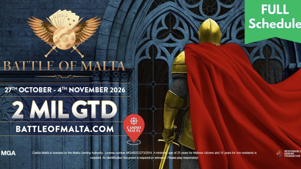 Battle of Malta 2026: Ανακοινώθηκε το πλήρες πρόγραμμα με €2.000.000 GTD!