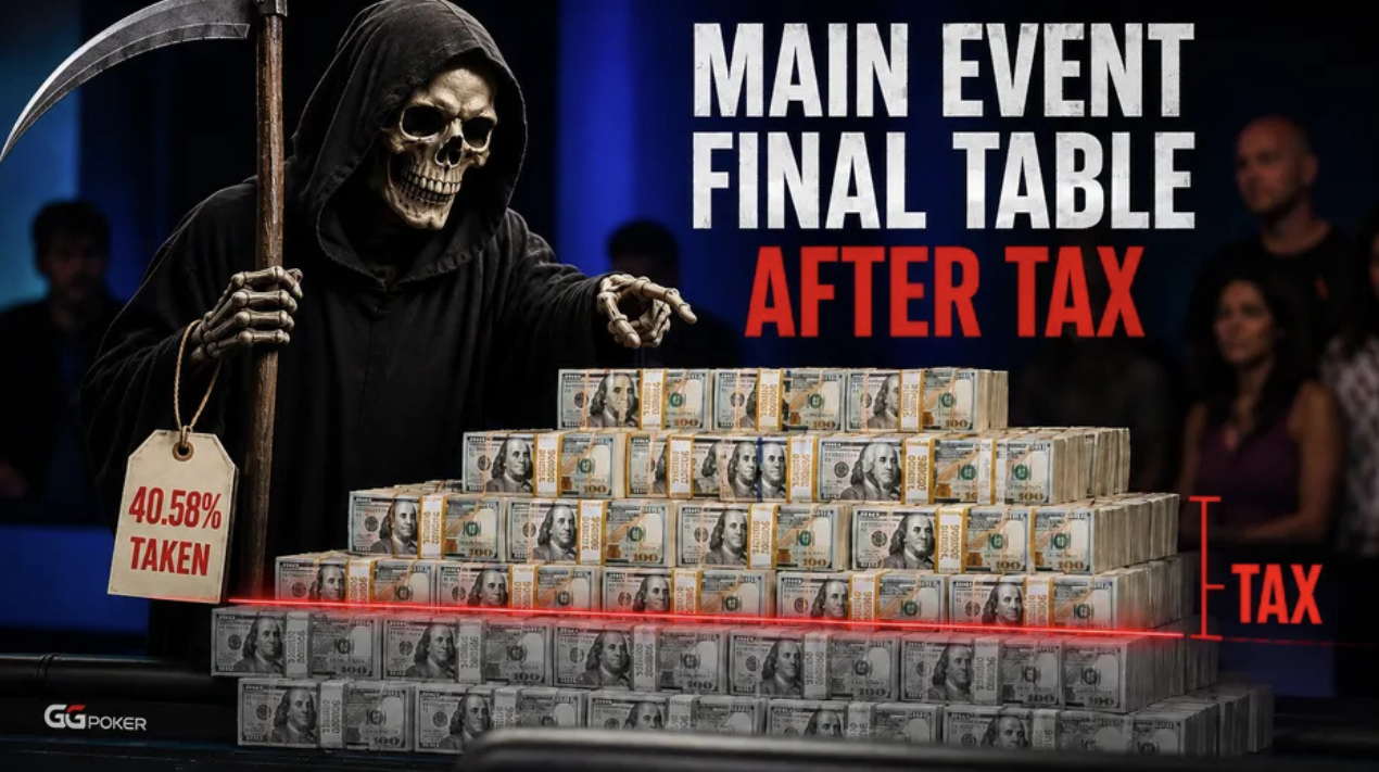 WSOP Main Event: Τα πραγματικά κέρδη των φιναλίστ μετά τη φορολογία